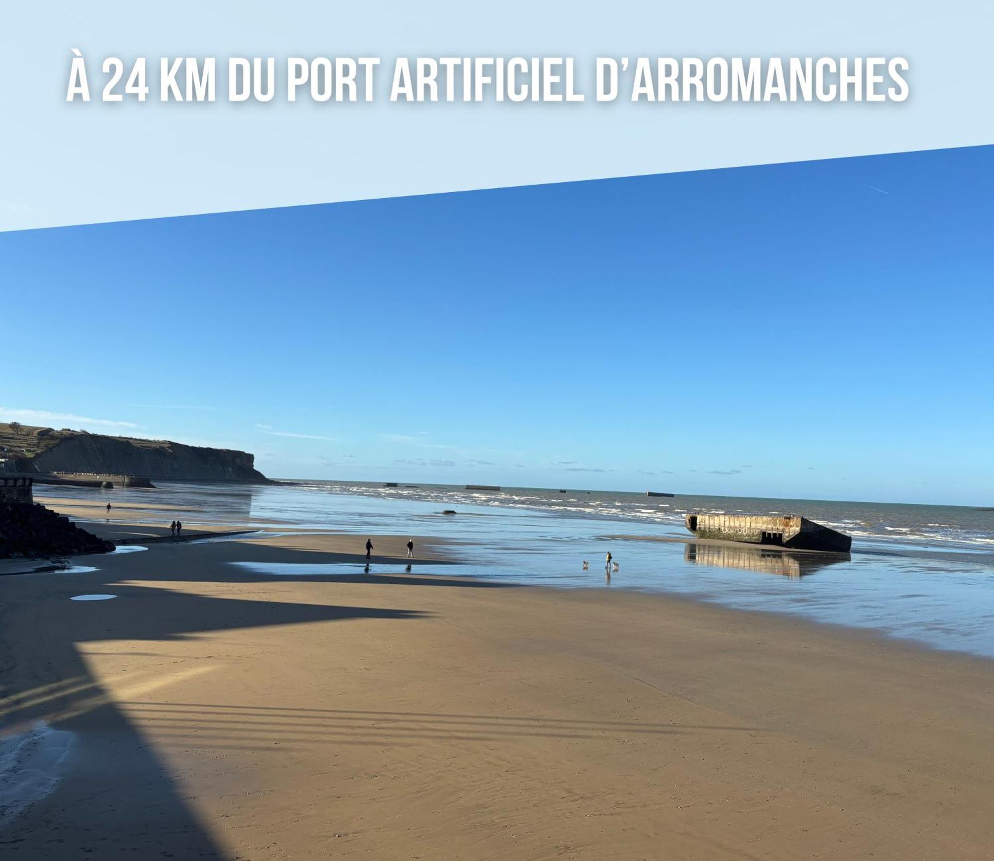 La Brise Marine Maison Renovee Cour Fermee Et Terrasse 800 M Plage Omaha Beach Avec Table De Ping Pong Proche Port En Bessin Vierville-sur-Mer Exterior foto